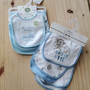 NWT  2 Bib & burp little me, 5 bib Mini Muffin